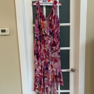 Xscape Pink and Purple High Low Dress